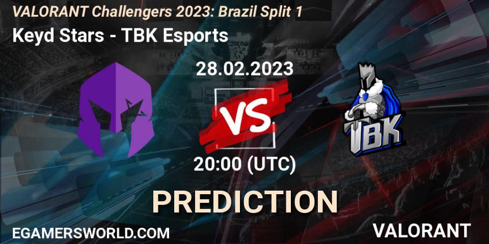 Keyd Stars - TBK Esports: Maç tahminleri. 01.03.23, VALORANT, VALORANT Challengers 2023: Brazil Split 1
