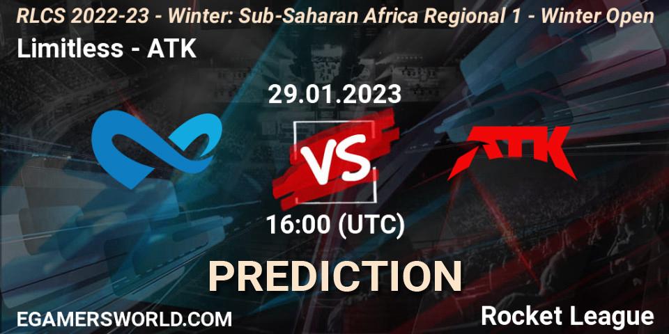 Limitless - ATK: Maç tahminleri. 29.01.23, Rocket League, RLCS 2022-23 - Winter: Sub-Saharan Africa Regional 1 - Winter Open
