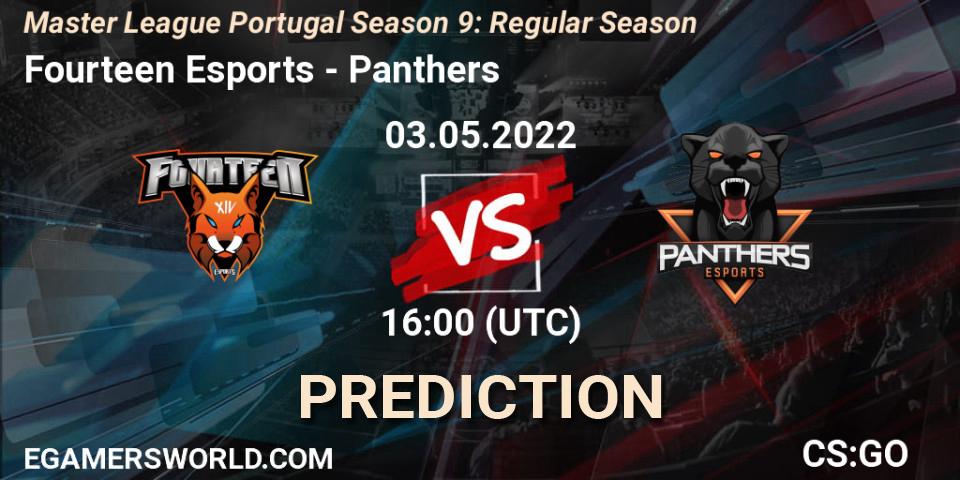 Fourteen Esports - Panthers: Maç tahminleri. 03.05.2022 at 16:00, Counter-Strike (CS2), Master League Portugal Season 9: Regular Season
