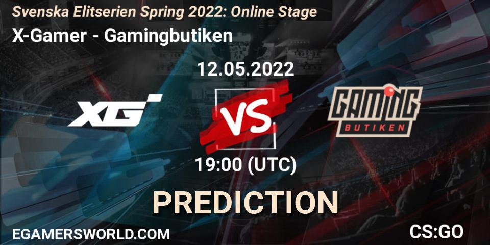 X-Gamer - Gamingbutiken: Maç tahminleri. 12.05.2022 at 19:00, Counter-Strike (CS2), Svenska Elitserien Spring 2022: Online Stage