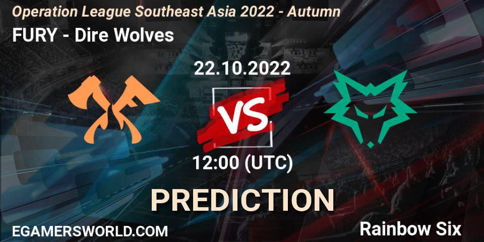 FURY - Dire Wolves: Maç tahminleri. 22.10.2022 at 12:00, Rainbow Six, Operation League Southeast Asia 2022 - Autumn