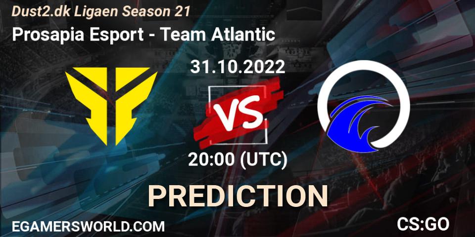 Prosapia Esport - Team Atlantic: Maç tahminleri. 31.10.2022 at 20:00, Counter-Strike (CS2), Dust2.dk Ligaen Season 21