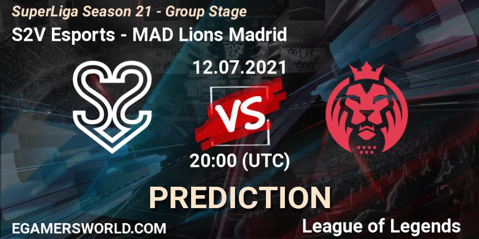 S2V Esports - MAD Lions Madrid: Maç tahminleri. 12.07.21, LoL, SuperLiga Season 21 - Group Stage 