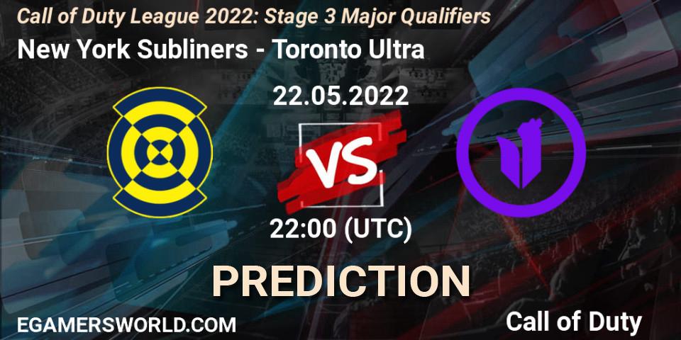 New York Subliners - Toronto Ultra: Maç tahminleri. 22.05.2022 at 22:00, Call of Duty, Call of Duty League 2022: Stage 3