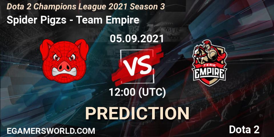 Spider Pigzs - Team Empire: Maç tahminleri. 05.09.2021 at 12:00, Dota 2, Dota 2 Champions League 2021 Season 3
