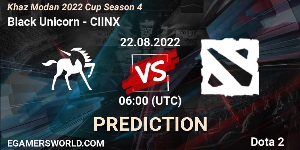 Black Unicorn - CIINX: Maç tahminleri. 22.08.2022 at 06:16, Dota 2, Khaz Modan 2022 Cup Season 4
