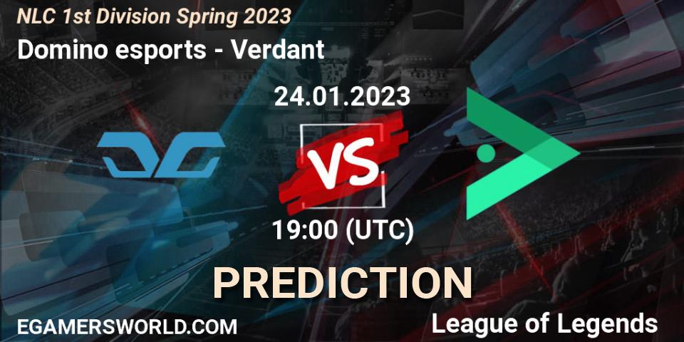 Domino esports - Verdant: Maç tahminleri. 24.01.2023 at 19:00, LoL, NLC 1st Division Spring 2023