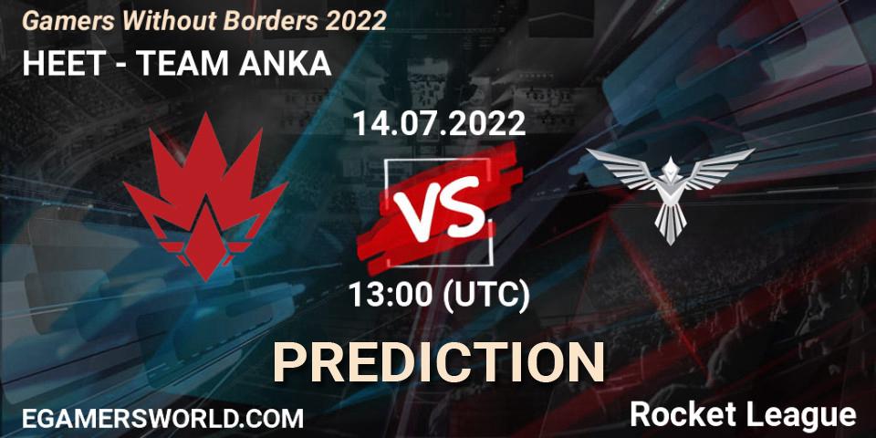 HEET - TEAM ANKA: Maç tahminleri. 14.07.2022 at 13:00, Rocket League, Gamers Without Borders 2022