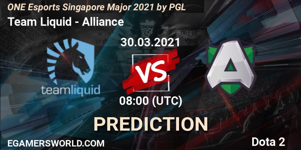 Team Liquid - Alliance: Maç tahminleri. 30.03.2021 at 08:40, Dota 2, ONE Esports Singapore Major 2021