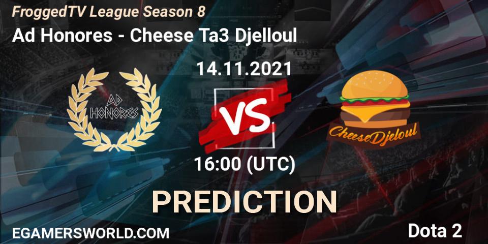Ad Honores - Cheese Ta3 Djelloul: Maç tahminleri. 14.11.2021 at 16:00, Dota 2, FroggedTV League Season 8