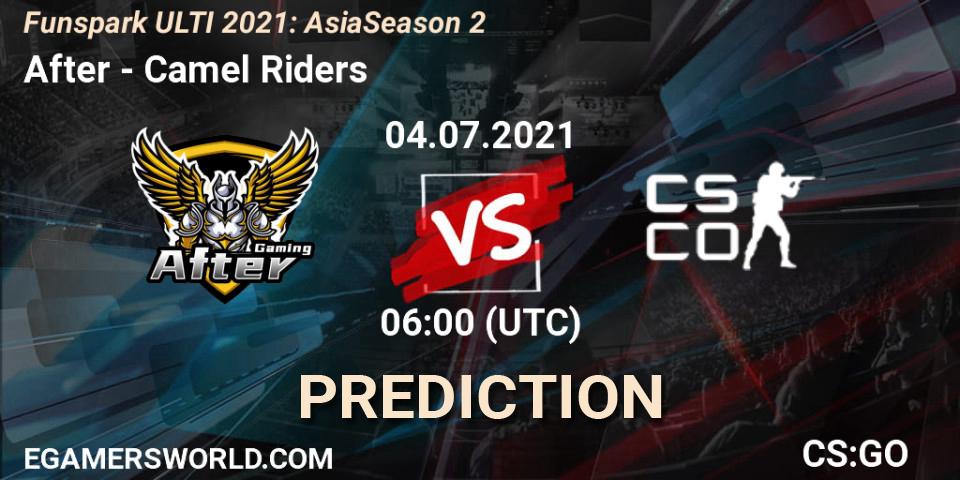 After - Camel Riders: Maç tahminleri. 04.07.2021 at 06:00, Counter-Strike (CS2), Funspark ULTI 2021: Asia Season 2