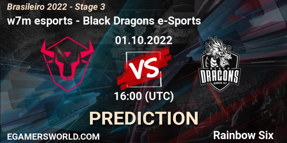 w7m esports - Black Dragons e-Sports: Maç tahminleri. 01.10.2022 at 16:00, Rainbow Six, Brasileirão 2022 - Stage 3