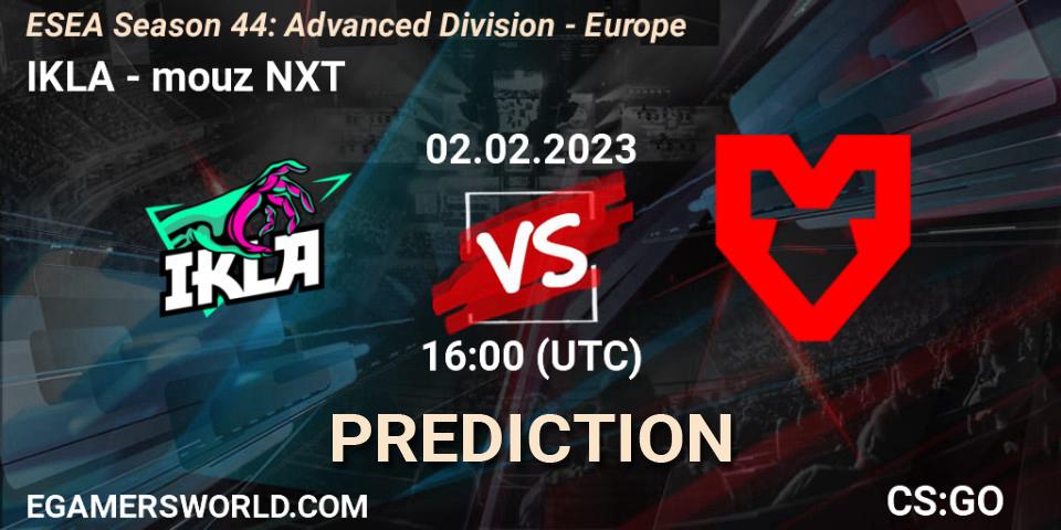 IKLA - mouz NXT: Maç tahminleri. 15.02.23, CS2 (CS:GO), ESEA Season 44: Advanced Division - Europe