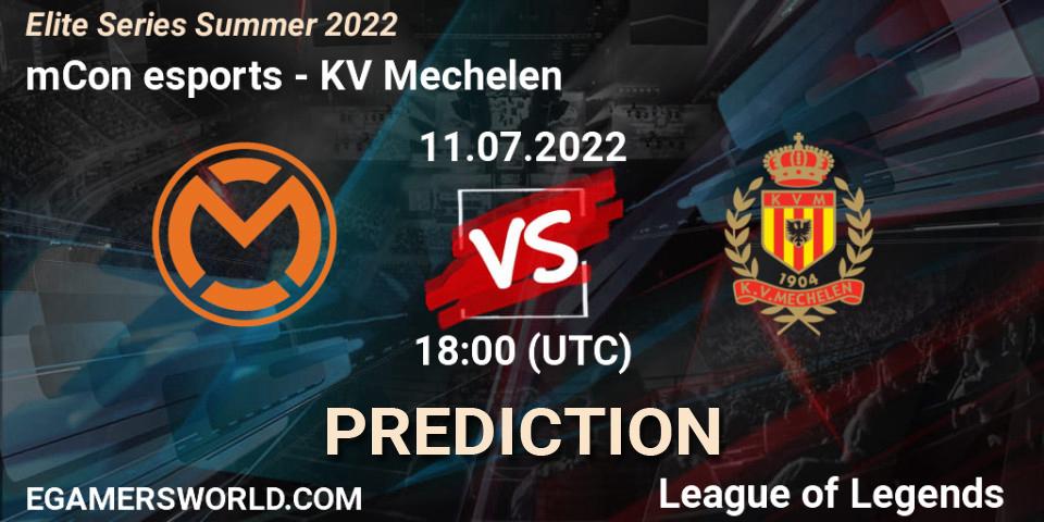 mCon esports - KV Mechelen: Maç tahminleri. 11.07.2022 at 20:00, LoL, Elite Series Summer 2022