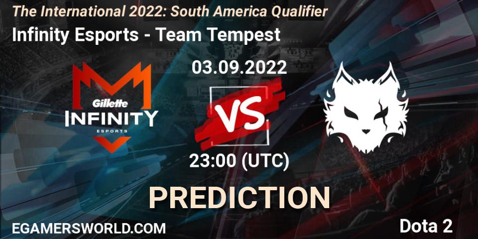 Infinity Esports - Team Tempest: Maç tahminleri. 03.09.2022 at 23:03, Dota 2, The International 2022: South America Qualifier