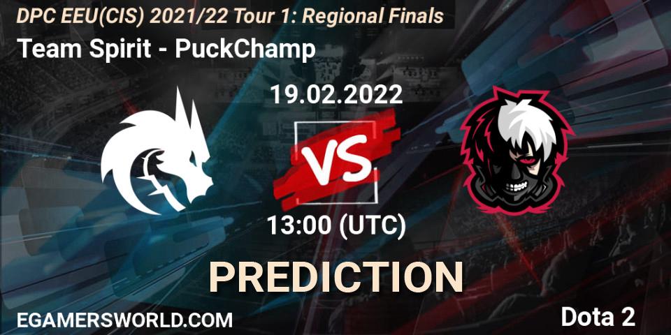 Team Spirit - PuckChamp: Maç tahminleri. 19.02.2022 at 13:01, Dota 2, DPC EEU(CIS) 2021/22 Tour 1: Regional Finals
