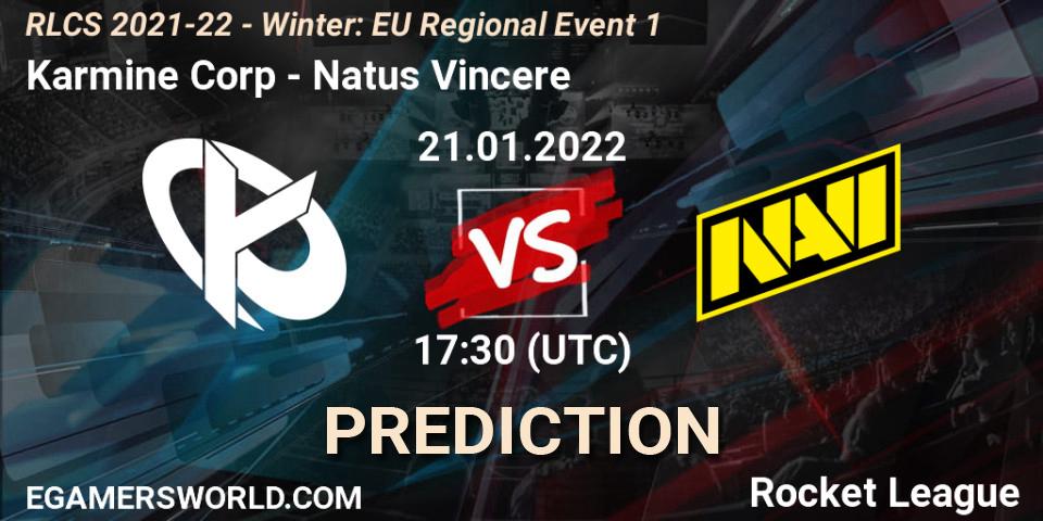 Karmine Corp - Natus Vincere: Maç tahminleri. 21.01.2022 at 17:30, Rocket League, RLCS 2021-22 - Winter: EU Regional Event 1