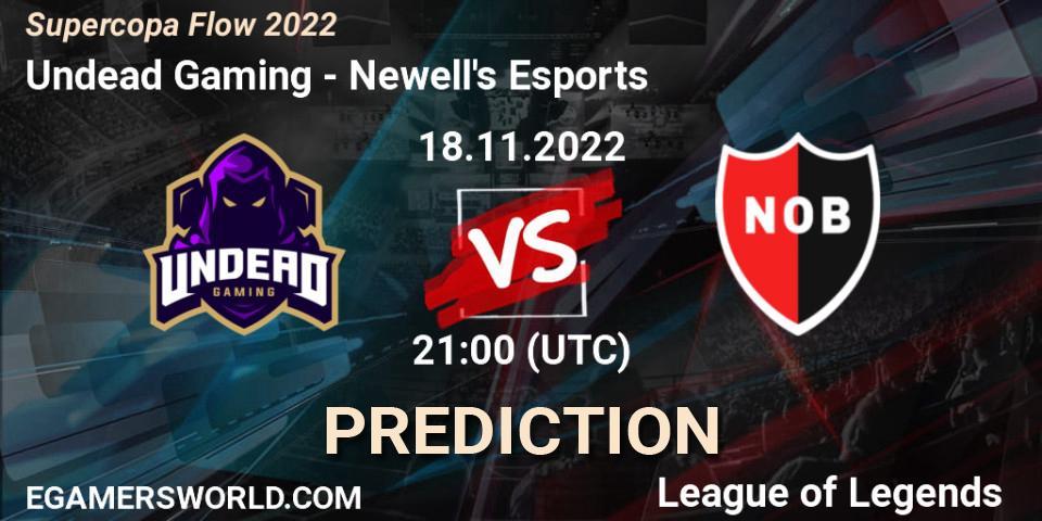 Undead Gaming - Newell's Esports: Maç tahminleri. 18.11.2022 at 21:00, LoL, Supercopa Flow 2022