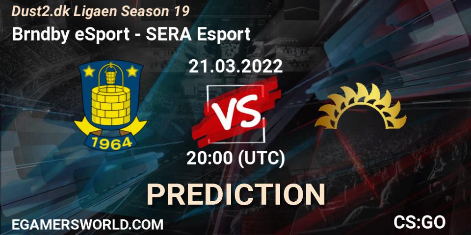 Brøndby eSport - SERA Esport: Maç tahminleri. 21.03.2022 at 20:00, Counter-Strike (CS2), Dust2.dk Ligaen Season 19