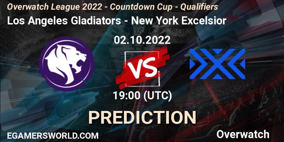 Los Angeles Gladiators - New York Excelsior: Maç tahminleri. 02.10.2022 at 19:00, Overwatch, Overwatch League 2022 - Countdown Cup - Qualifiers