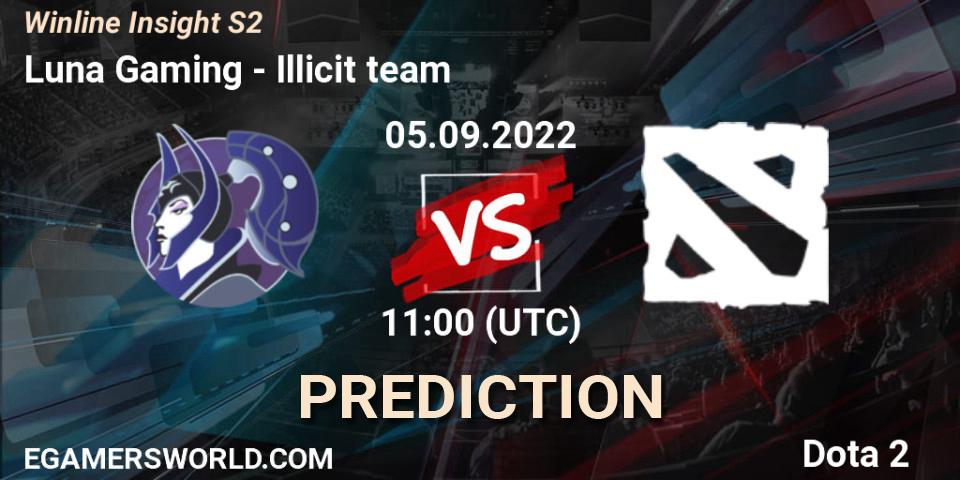 Luna Gaming - Illicit team: Maç tahminleri. 05.09.2022 at 11:07, Dota 2, Winline Insight S2