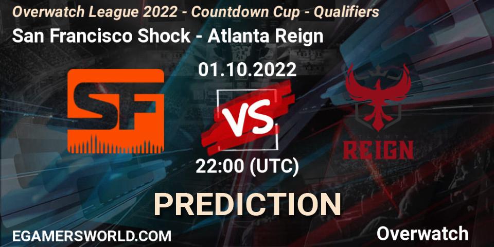 San Francisco Shock - Atlanta Reign: Maç tahminleri. 01.10.2022 at 22:30, Overwatch, Overwatch League 2022 - Countdown Cup - Qualifiers