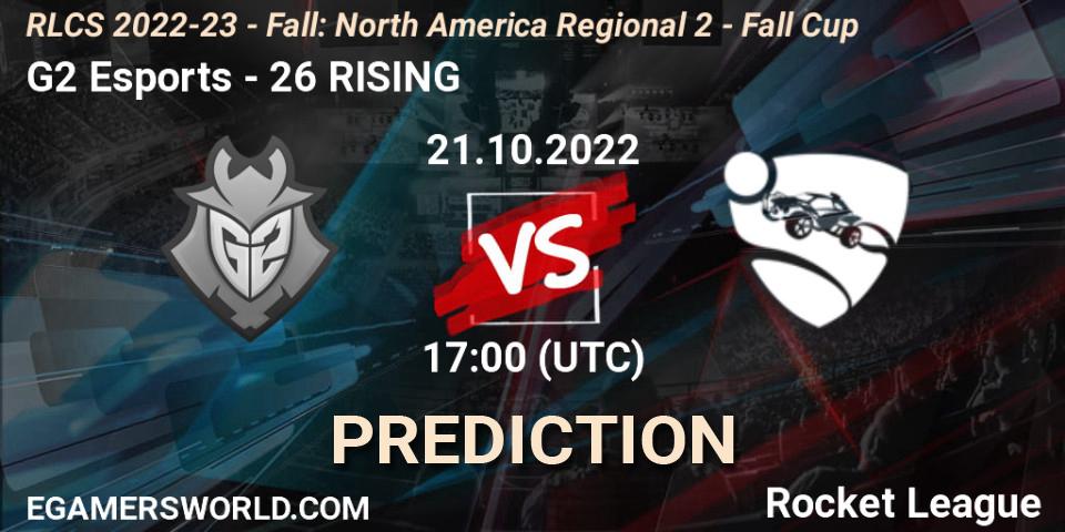 G2 Esports - 26 RISING: Maç tahminleri. 21.10.22, Rocket League, RLCS 2022-23 - Fall: North America Regional 2 - Fall Cup