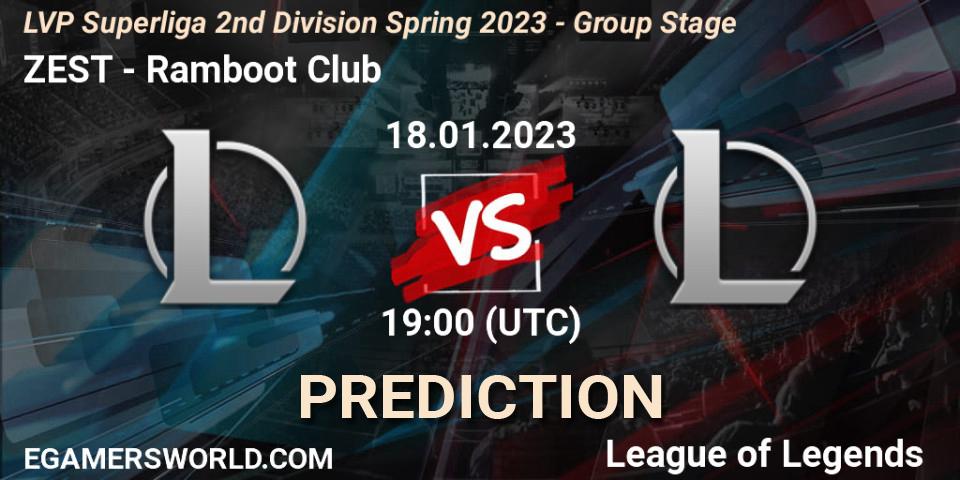 ZEST - Ramboot Club: Maç tahminleri. 18.01.23, LoL, LVP Superliga 2nd Division Spring 2023 - Group Stage