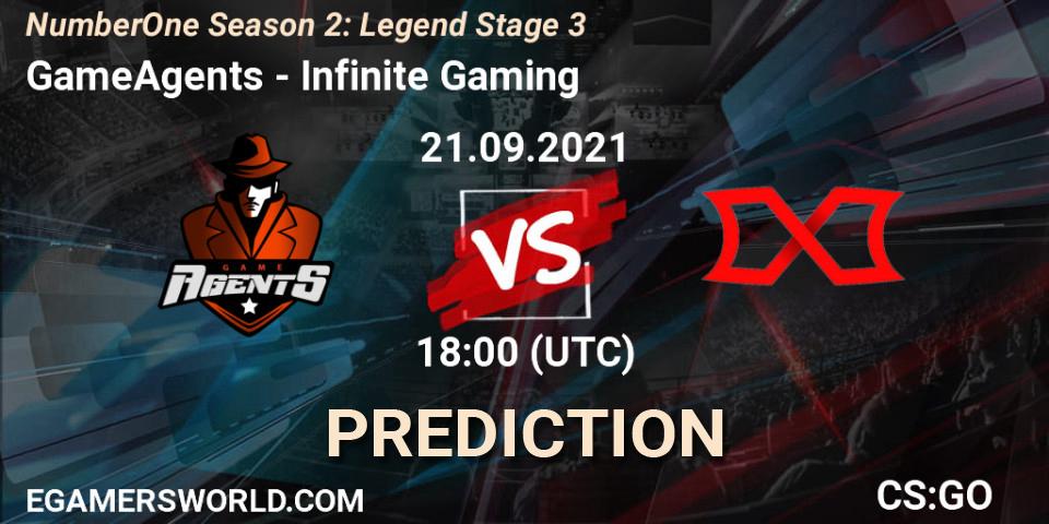 GameAgents - Infinite Gaming: Maç tahminleri. 21.09.2021 at 18:00, Counter-Strike (CS2), NumberOne Season 2: Legend Stage 3