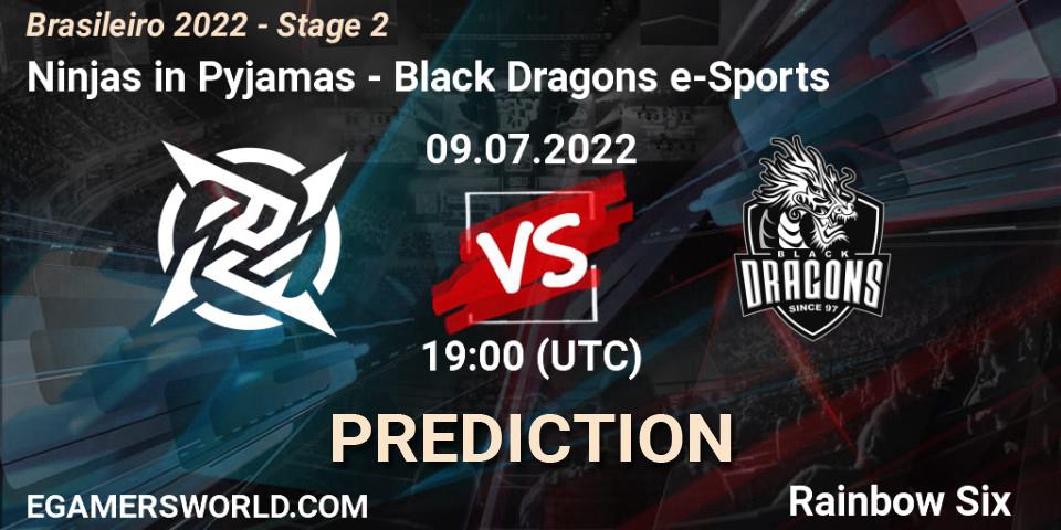 Ninjas in Pyjamas - Black Dragons e-Sports: Maç tahminleri. 09.07.22, Rainbow Six, Brasileirão 2022 - Stage 2