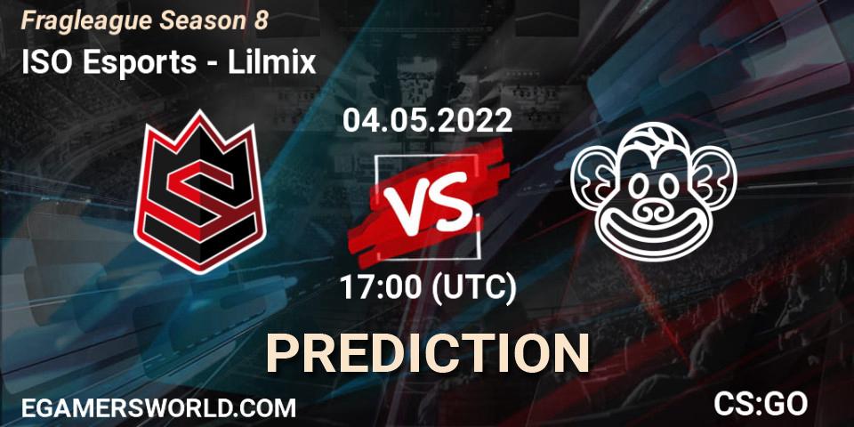 ISO Esports - Lilmix: Maç tahminleri. 04.05.2022 at 17:00, Counter-Strike (CS2), Fragleague Season 8