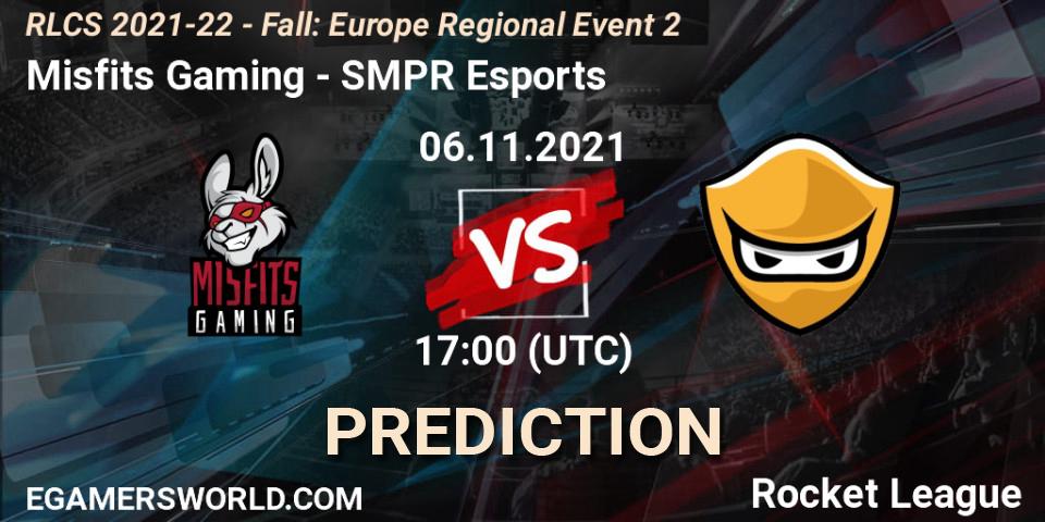 Misfits Gaming - SMPR Esports: Maç tahminleri. 06.11.2021 at 17:00, Rocket League, RLCS 2021-22 - Fall: Europe Regional Event 2