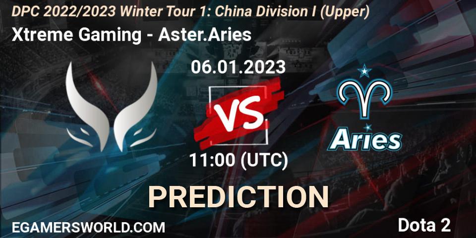 Xtreme Gaming - Aster.Aries: Maç tahminleri. 06.01.23, Dota 2, DPC 2022/2023 Winter Tour 1: CN Division I (Upper)