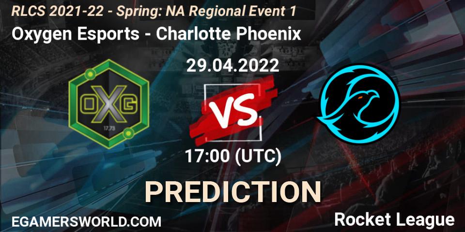 Oxygen Esports - Charlotte Phoenix: Maç tahminleri. 29.04.22, Rocket League, RLCS 2021-22 - Spring: NA Regional Event 1