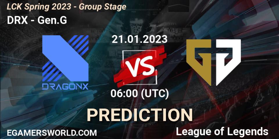 DRX - Gen.G: Maç tahminleri. 21.01.2023 at 06:00, LoL, LCK Spring 2023 - Group Stage