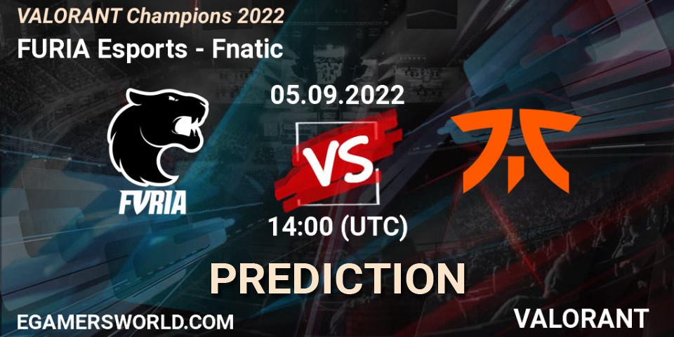 FURIA Esports - Fnatic: Maç tahminleri. 05.09.22, VALORANT, VALORANT Champions 2022