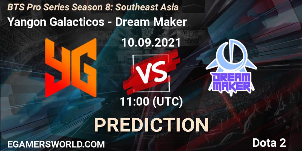 Yangon Galacticos - Dream Maker: Maç tahminleri. 10.09.2021 at 11:26, Dota 2, BTS Pro Series Season 8: Southeast Asia
