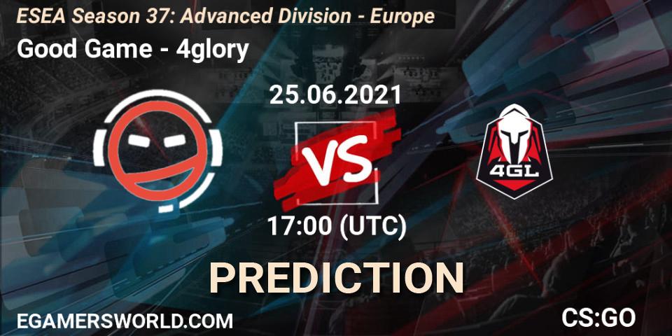 Good Game - 4glory: Maç tahminleri. 25.06.2021 at 17:00, Counter-Strike (CS2), ESEA Season 37: Advanced Division - Europe
