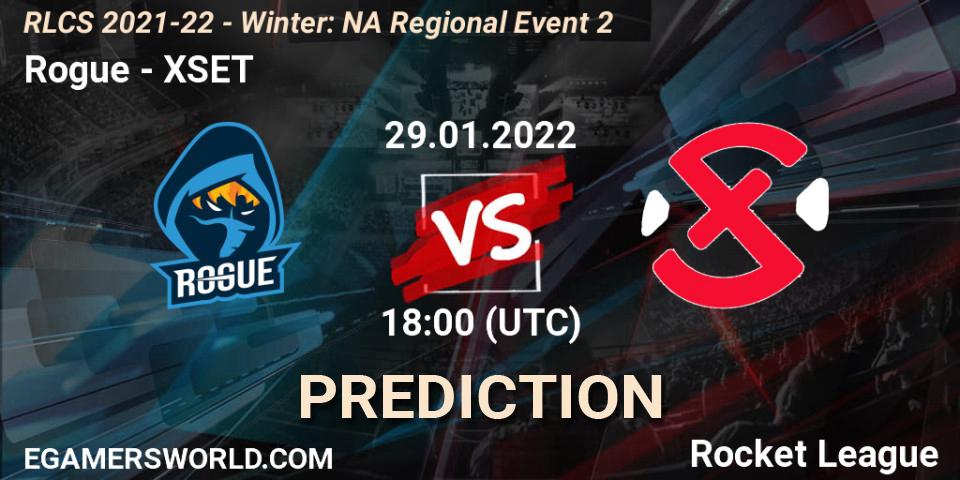 Rogue - XSET: Maç tahminleri. 29.01.2022 at 18:00, Rocket League, RLCS 2021-22 - Winter: NA Regional Event 2