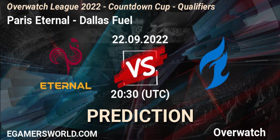 Paris Eternal - Dallas Fuel: Maç tahminleri. 25.09.22, Overwatch, Overwatch League 2022 - Countdown Cup - Qualifiers