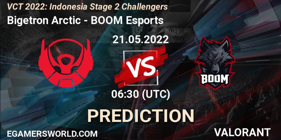 Bigetron Arctic - BOOM Esports: Maç tahminleri. 21.05.2022 at 07:00, VALORANT, VCT 2022: Indonesia Stage 2 Challengers