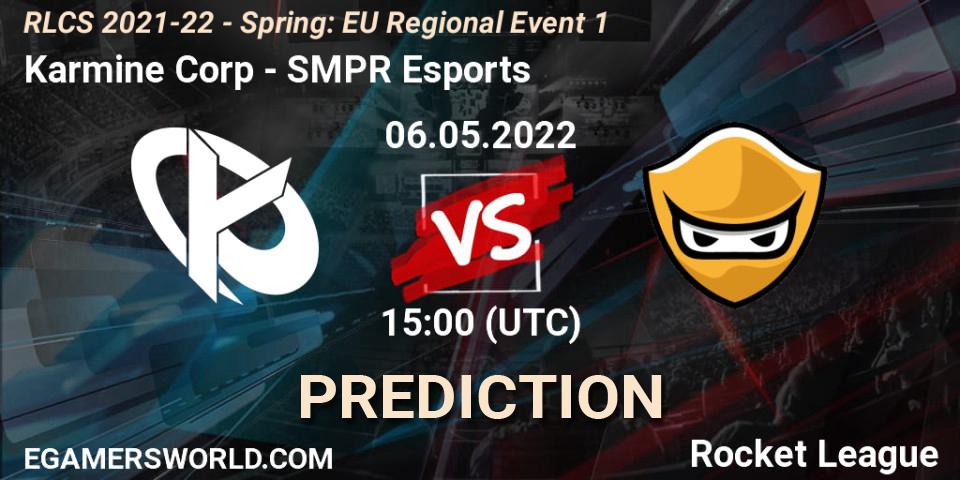 Karmine Corp - SMPR Esports: Maç tahminleri. 06.05.22, Rocket League, RLCS 2021-22 - Spring: EU Regional Event 1