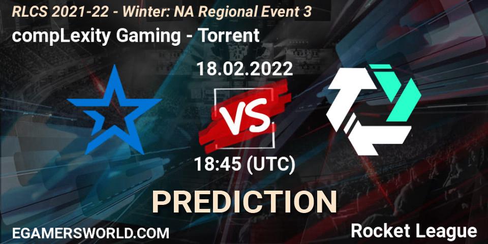 compLexity Gaming - Torrent: Maç tahminleri. 18.02.2022 at 18:45, Rocket League, RLCS 2021-22 - Winter: NA Regional Event 3