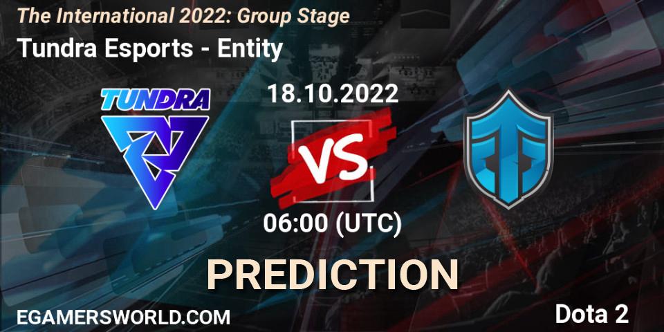 Tundra Esports - Entity: Maç tahminleri. 18.10.2022 at 06:17, Dota 2, The International 2022: Group Stage