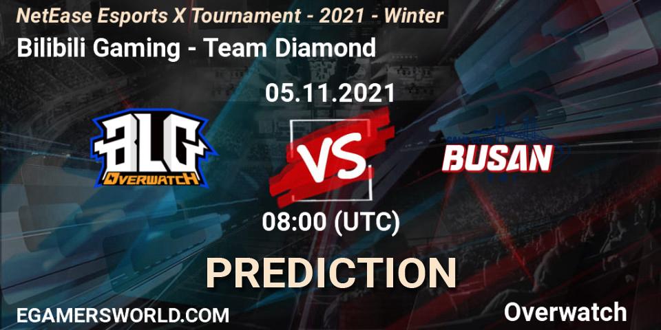 Bilibili Gaming - Team Diamond: Maç tahminleri. 05.11.2021 at 08:00, Overwatch, NetEase Esports X Tournament - 2021 - Winter
