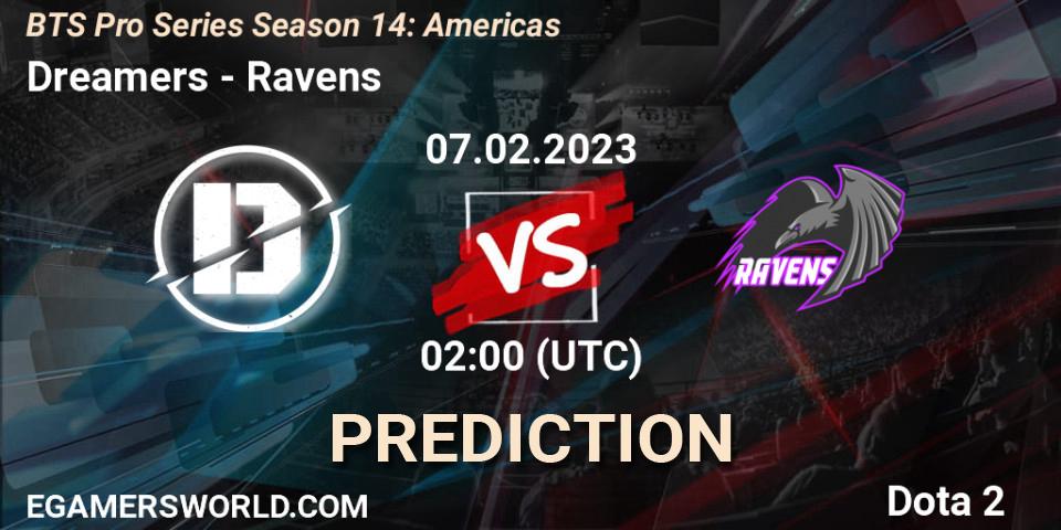 Dreamers - Ravens: Maç tahminleri. 09.02.23, Dota 2, BTS Pro Series Season 14: Americas