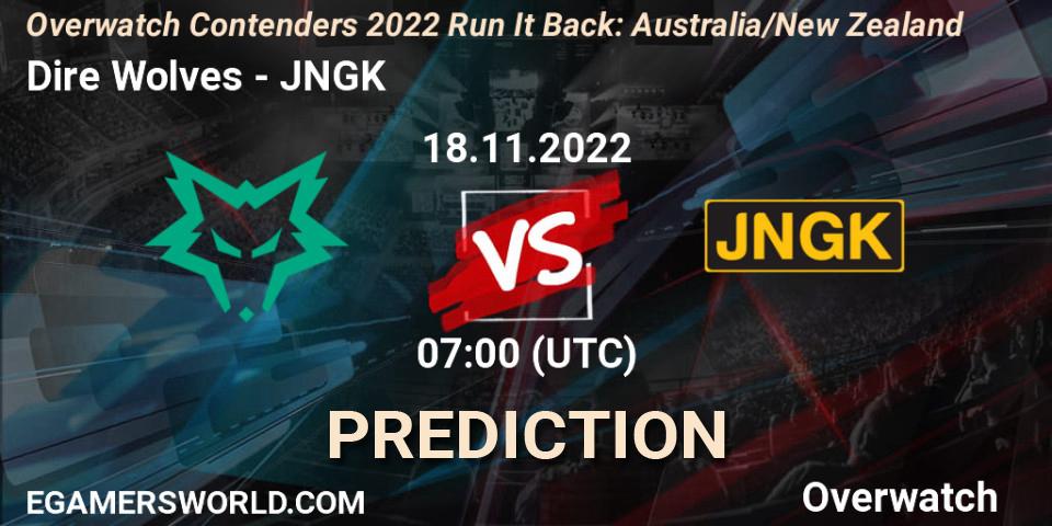 Dire Wolves - JNGK: Maç tahminleri. 18.11.2022 at 07:00, Overwatch, Overwatch Contenders 2022 - Australia/New Zealand - November
