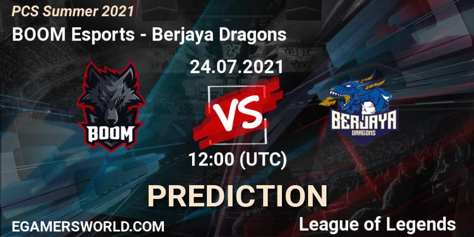 BOOM Esports - Berjaya Dragons: Maç tahminleri. 24.07.2021 at 12:00, LoL, PCS Summer 2021