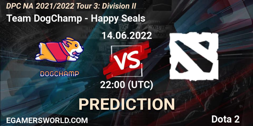 Team DogChamp - Happy Seals: Maç tahminleri. 14.06.2022 at 21:55, Dota 2, DPC NA 2021/2022 Tour 3: Division II