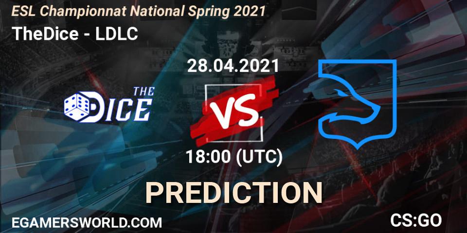 TheDice - LDLC: Maç tahminleri. 28.04.2021 at 18:00, Counter-Strike (CS2), ESL Championnat National Spring 2021